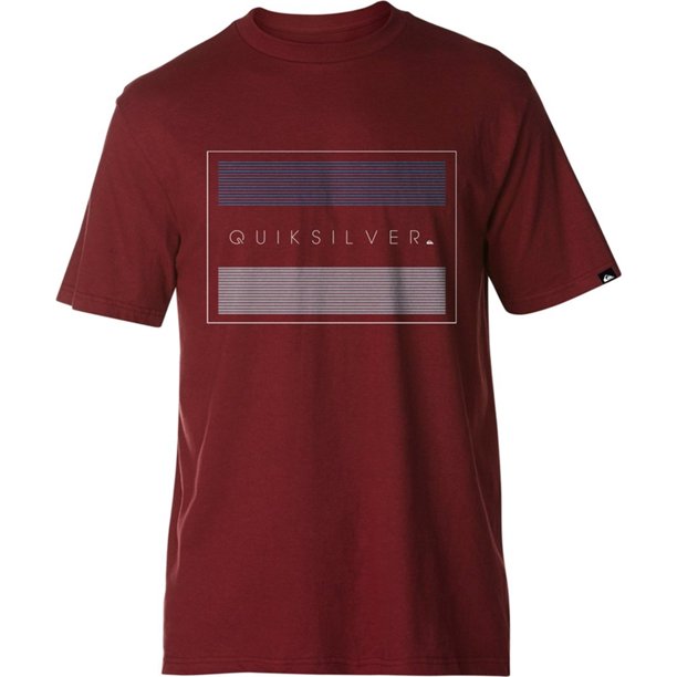 Camiseta gráfica Quiksilver Blockade para hombre, roja, pequeña Quiksilver Camiseta gráfica