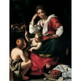 thumbnail image 3 of Bernardo Strozzi 19x24 Black Modern Framed Museum Art Print Titled - Madonna and Child with Infant Saint John, 3 of 5