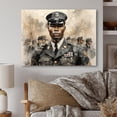 thumbnail image 2 of Designart "Serving With Soldiers Honor I" Army Metal Art Living Room, 2 of 5