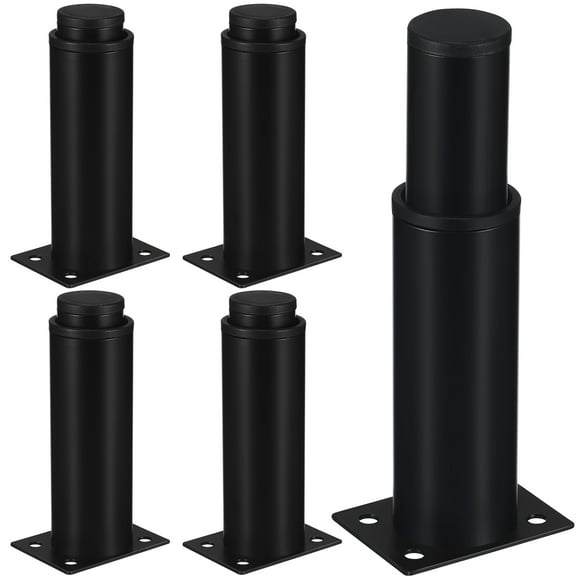 WHAMVOX  4 Pcs Table Leg Levelers Bed Support Riser Adjustable Travel Black
