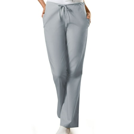 

Cherokee Workwear Women s Scrubs Pant Natural Rise Flare Leg Drawstring 4101