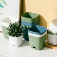 thumbnail image 3 of Flowerpot Garden Planting Pot Office Decor Home To Prevent The Roots Rotted Durable Beautiful White Imitation Ceramic, 3 of 16