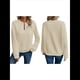 thumbnail image 2 of Sudadera de Cuello en V para Mujer, Larga, Estilo Jersey Albaricoque XXL, 2 of 5