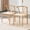Natural, variant on Wishbone Chair Set of 2, Wood Mid-Century Y Shaped Armchair for Dining Table, Style Woven Seat, Ideal for Dining Room, Kitchen
