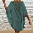 thumbnail image 3 of Lightweight Beach Cover Up Off Shoulder Plus Size Swimsuit Wrap With Tassels For Spring And Summer Wrap Skirt Swimsuit Cover up Cover up Swimsuit with Cover up Bathing Suit Women Cover up Womens Cover, 3 of 4