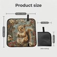 thumbnail image 3 of Squirrel Patterns Vintage Foldable Seat Cushion for Bleachers, Stadium Seats, Camping & Outdoor Events, Portable Lightweight Pad with Carabiner, 3 of 6