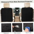 thumbnail image 4 of 2 Pack Large Back Seat Protector for Kids Feet | Premium Waterproof Kick Mats | Durable Black Backseat Cover for Child to Protect from Dirt, Mud & Scratches | Automotive Travel Accessories, 4 of 8
