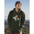 thumbnail image 2 of Colorful Corgi Potrait Hoodie Men -Image by Shutterstock, Male XX-Large, 2 of 4