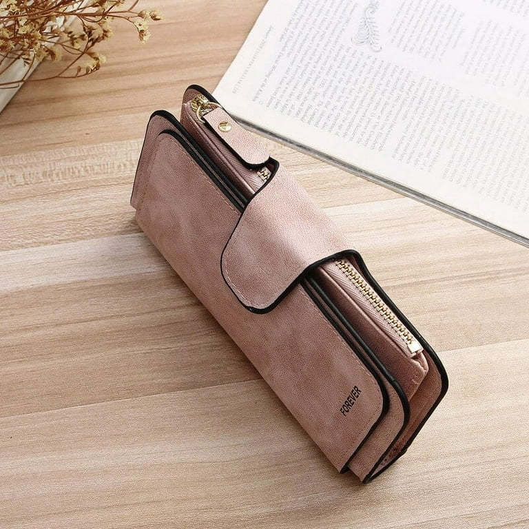 Genuine Leather womens wallets and purses Hasp Long purses Unisex
