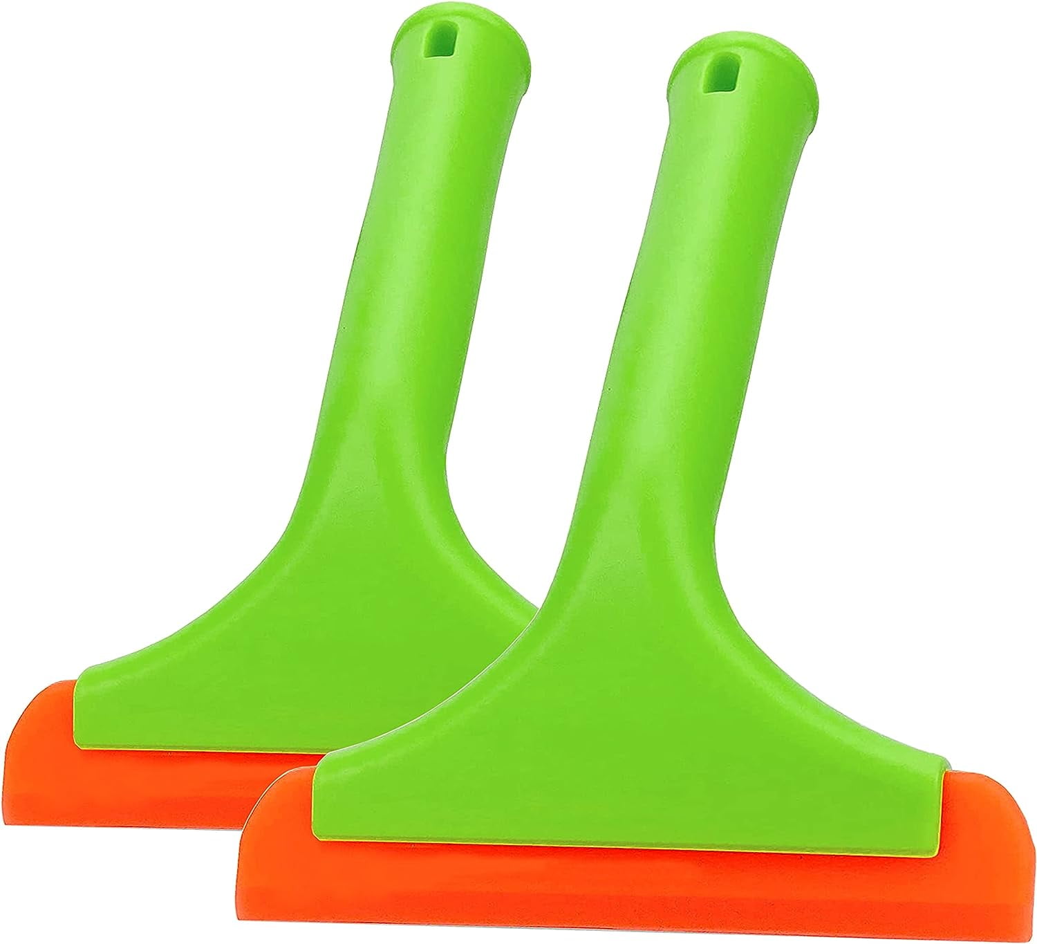 2PCS Window Squeegee with Handle, Flexible Rubber Squeegee, Shower
