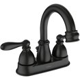 thumbnail image 2 of Moen WS84667BL Caldwell Two-Handle High Arc Bathroom Faucet Matte Black, 2 of 4