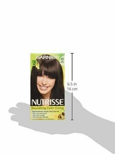 Garnier Nutrisse Nourishing Hair Color Creme, Dark Brown [40] 1 Each - (Pack of 4)