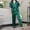 Green, variant on Kids Pajama Set Solid Satin Short Sleeve Unisex 2 To 12 Years Soft Casual Loungewear Outfit