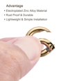 thumbnail image 4 of GFDYREE 18x11x3.5mm Spring Gate O Rings, 5 Pack Round Snap Clip Zinc Alloy for Keyrings Buckle, Light Gold, 4 of 5