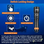 ORCATORCH D710 Scuba Diving Light Set with Spare Rechargeable Battery, 3000 Lumens Super Bright Underwater Flashlight, IP68 Waterproof Night Dive Torch 150 Meters Submersible Light (Black)