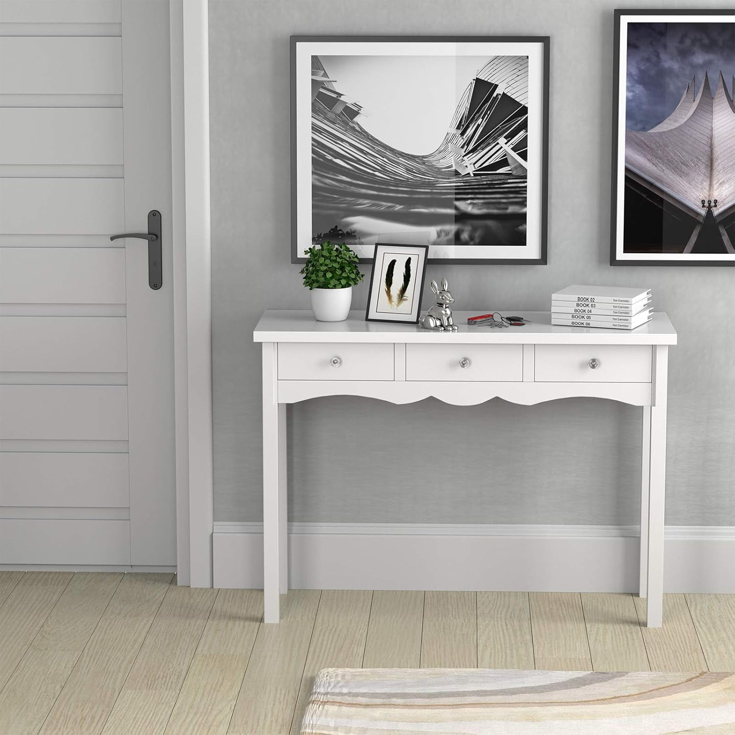 CRXX Console Table W/3 Drawers for Living Room, Bedroom, Entryway Multifunctional Usage Accent Hall Table Desk