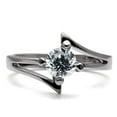 thumbnail image 3 of Women's Stainless Steel High polished CZ Clear 3.20(g) Engagement Ring, 3 of 5