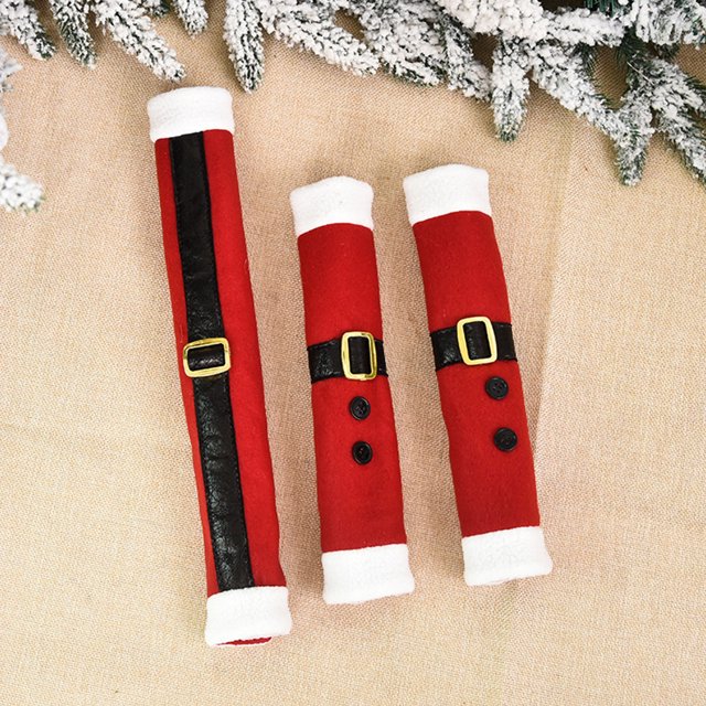 Manoplas navideñas para perilla de nevera, cubierta para perilla de puerta de microondas Dacor para adorno de Año Nuevo Likrtyny Para estrenar