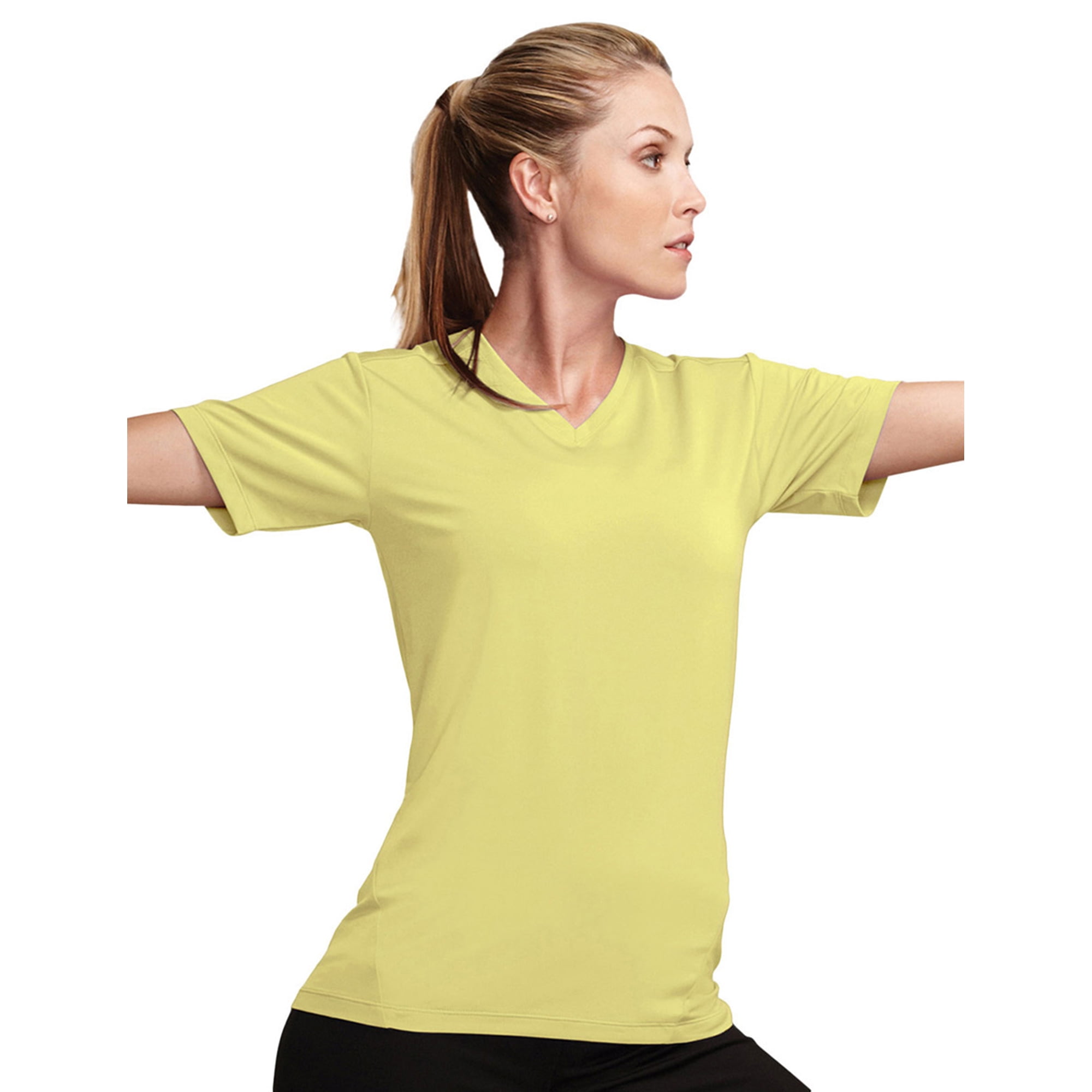 v neck moisture wicking tees