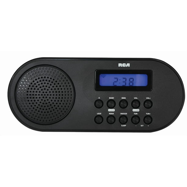 Radio de alerta meteorológica RCA RCWR7V con alertas y reloj de la NOAA