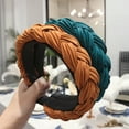 thumbnail image 3 of SPRING PARK Knotted Braid Headbands for Women Girls, Cross Knot Braid Hair Hoop Fashion Cross Knot Hair Bands with Solid Colors, 3 of 7