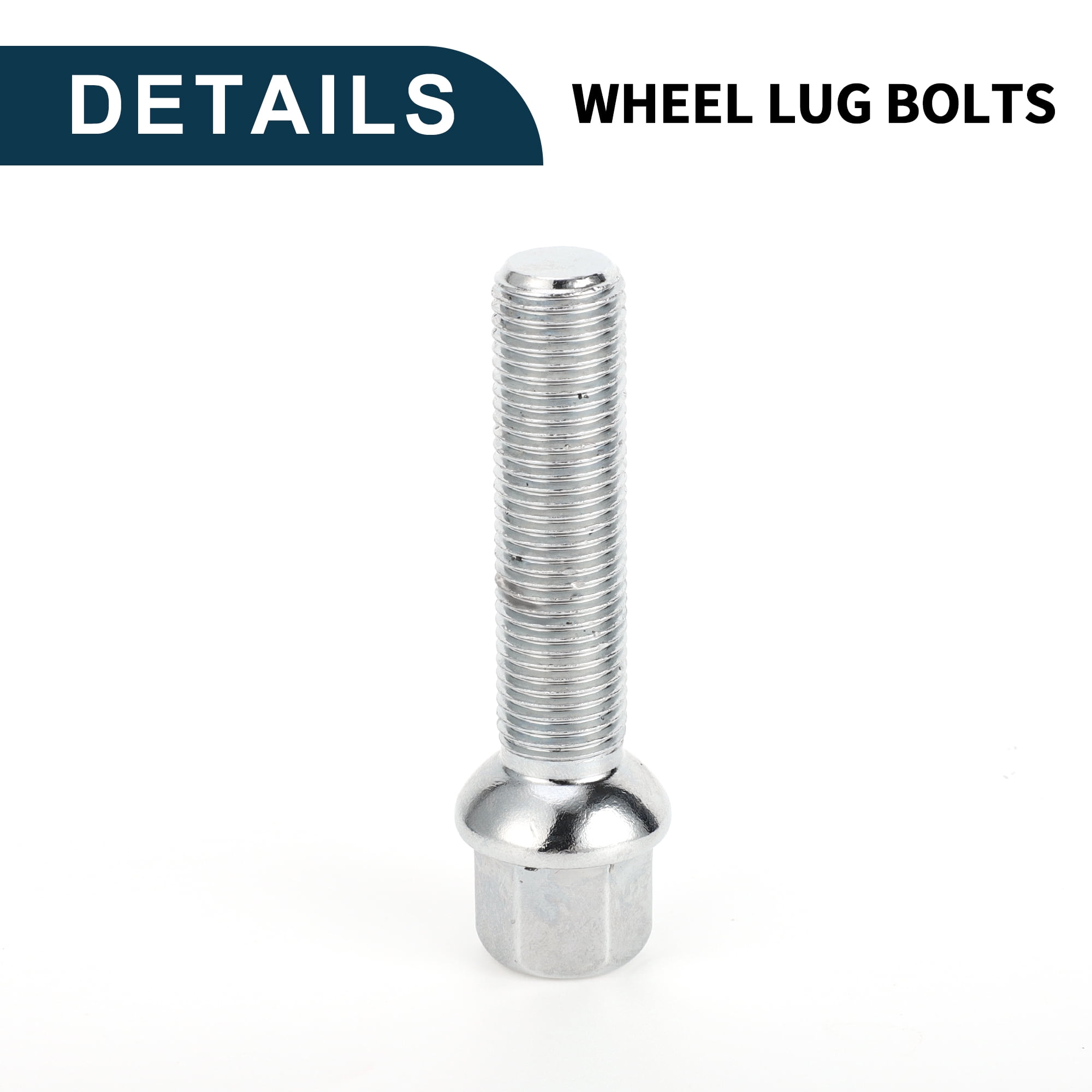 Unique Bargains Ball Seat Wheel Lug Bolt for Volkswagen M14x1.5mm Pack of 10