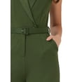 thumbnail image 5 of REFINED ATTIRE Women's Jumpsuit V Neck High Waist Sleeveless Long Pants Jumpsuit S Army Green, 5 of 5