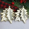 thumbnail image 6 of FastXmas 2Pcs Christmas Tree Leaves Hanging Ornaments Set, 3.4 x 4 Inch Glitter Heteromorphic Leaves Christmas Tree Decorations,Plastic Shatterproof Leaves Pendants for Xmas Tree,Wreath,Wedding Decor, 6 of 7