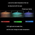 thumbnail image 4 of Zovajonia 10" LED Shower Head Rainfall Square Top Sprayer For Shower Faucet Polished Chrome, 4 of 7
