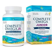 Nordic Naturals Complete Omega Jr., Lemon - 90 Mini Soft Gels - 283 mg Total Omega-3s & 35 mg GLA - Healthy Cognition, Nervous System Function - Non-GMO - 45 Servings