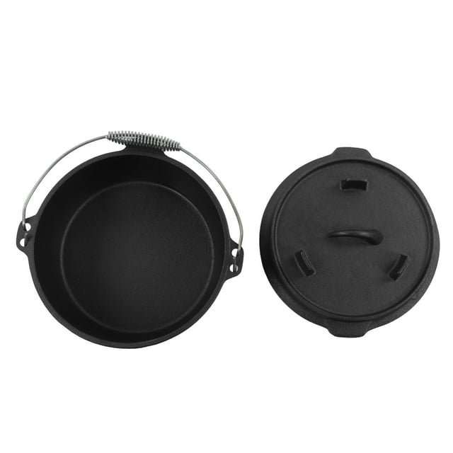 Dutch Oven Camping, Dutch Oven Humanized Design Notch for Cooking for Outdoor for Camping 25CM,31CM