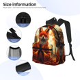 thumbnail image 3 of Pofeuu Maple Leaf Meditating Fox Print Laptop Backpack Travel Canvas Backpack for School Lightweight and Comfortable Backpack College Backpack Schoolbag, 3 of 6