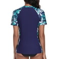 thumbnail image 5 of Charmo Women Short Sleeve Swimsuit Tops Sun Protection Rash Guard Quick Dry Swim Shirts UPF 50+, 5 of 9