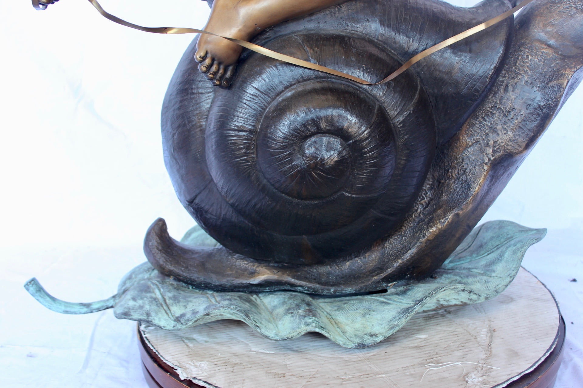Happy Boy Riding A Snail Bronze Statue Fountain Size 42 Quot L X 14 Quot W X 34 Quot H Walmart Com Walmart Com