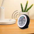 thumbnail image 1 of HOARBOEG New Round Touchs Screen Temperatures Hygrometer With Clock Alarm Clock Household Thermometers Electronic Temperature And Humidity Clearance Sale Holiday Gifts, 1 of 8