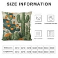 thumbnail image 5 of Shiartex Cactus Pillow Covers Decorative Green Succulent Cactus and Orange Flowers Square Pillow Case for Men/Women Light Green and Orange, 5 of 5