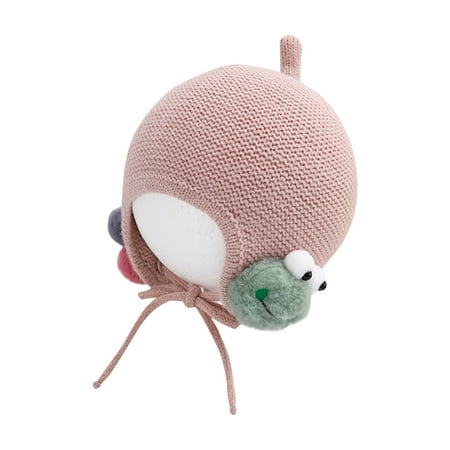 

EHTMSAK Children Beanie Infant Baby Toddler Winter Hat Ski Knitted Cap for Girl Boy Pink 5M-3Y One Size