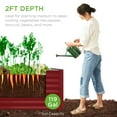 thumbnail image 5 of Best Choice Products 4x2x2ft Outdoor Metal Raised Garden Bed for Vegetables Flowers Herbs - Royal Red, 5 of 9