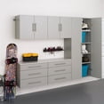 thumbnail image 2 of Prepac HangUps 90-Inch 5-Piece Wooden Garage Storage Cabinets, Grey, 300-Pound Capacity, 2 of 3