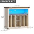 thumbnail image 5 of DEXTRUS Record Player Stand, Turntable Record Player LED Lights Stand with Vinyl Storage Holds up to 130 Albums, Walnut, 5 of 11