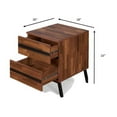 thumbnail image 2 of 18" X 20" X 23" Walnut And Sandy Black Particle Board End Table, 2 of 5