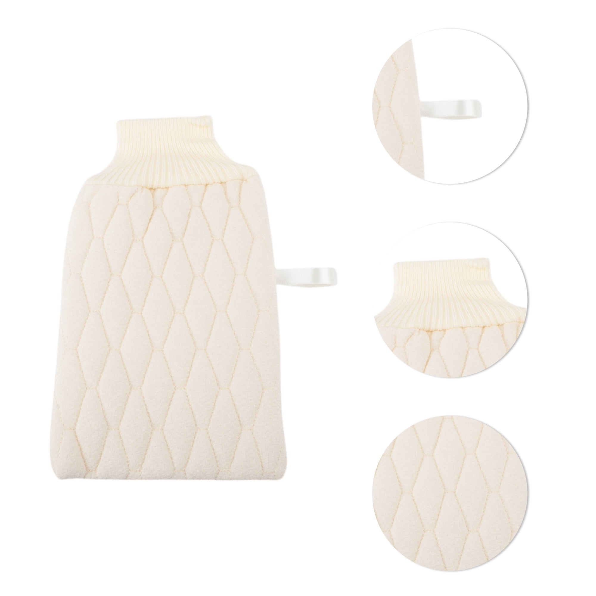 Unique Bargains Double-sided Bath Towel for Shower Room 5.51"x9.06" 1 Pc Beige