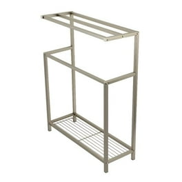 Aqua Teak Stainless Steel and Teak Towel Stand Walmart