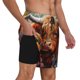 thumbnail image 2 of Balery Countryside Colorful Floral Cow Bañador para hombre, shorts de playa de secado rápido con entrepierna y forro de compresión-Medium, 2 of 6