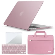 IBENZER Old Version (2010-2017 Release) MacBook Air 13 Inch Case A1466 A1369, Hard Shell Case & Sleeve Bag & Keyboard Cover & Screen Protector for Apple Mac Air 13, Rose Gold, W-AT13-MPK+3