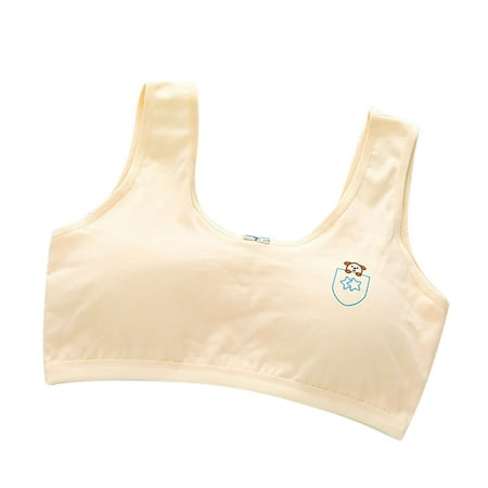 Utoimkio Clearance Girls Sports Bras Solid Color Crop Tops for Kids Training Bra Cute Crop Tops for Girls Cami Bra 12-16 Years