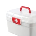 thumbnail image 5 of Boîte Médicale de Premiers Secours Familiale avec Poignée Boîte de Rangement Multi-Couches Plateau Amovible Portable pour Arts Artisanat Randonnée Activités Extérieures Lieu de Travail, 5 of 5