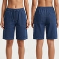 thumbnail image 5 of Livrdious Women's Jean Shorts High Waisted Stretchy Bermuda Denim Shorts Summer Casual Drawstring Elastic Waist Jean Shorts, S-2X, 5 of 7