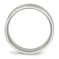 thumbnail image 2 of Auriga Fine Jewelry Stainless Steel Brushed and Polished 6 mm Ridged Flat Band for Women Size 7, 2 of 6