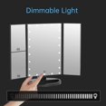thumbnail image 5 of Miroir de Meuble-Lavabo Portable à LED Petit Paysage d'Hiver Pliage en Plastique Gros Plan Miroir de Maquillage avec Lumières Écran Tactile Grossissement pour Fille Adolescente Cadeau Femme, 5 of 5